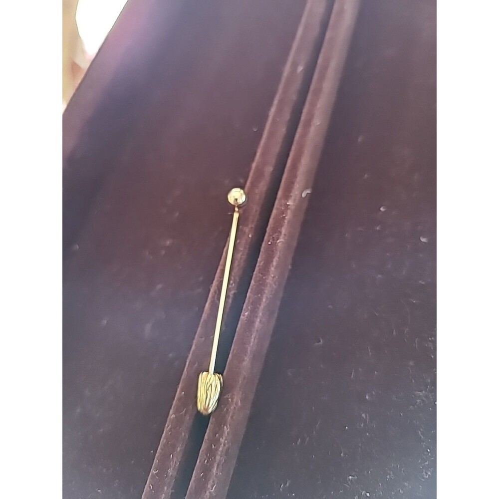 VINTAGE GOLD PLATED HAT PIN/ Brooch 2.2  " VERY GOOD Minimal